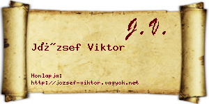 József Viktor névjegykártya